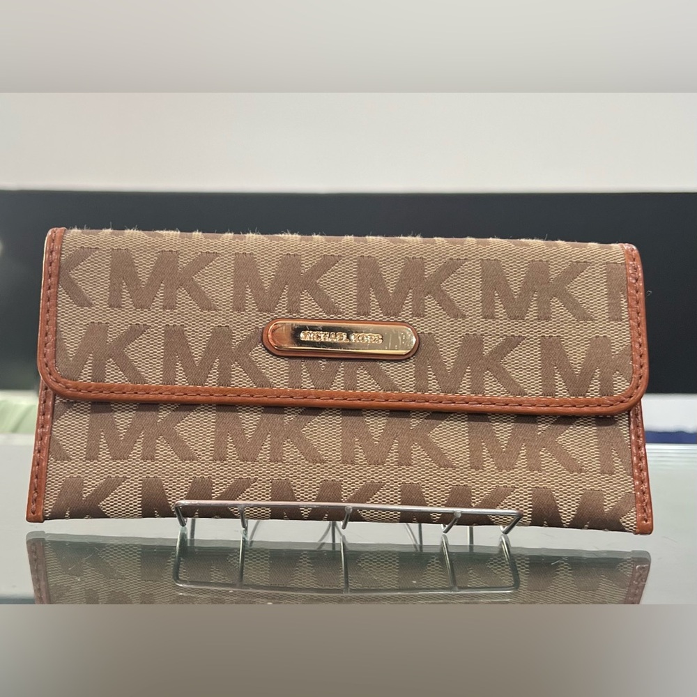 Michael Kors Tan Logo Clutch